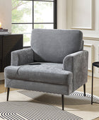 Geoffrey Modern Armchair with Detachable Back Cushion