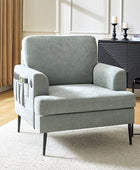 Geoffrey Modern Armchair with Detachable Back Cushion