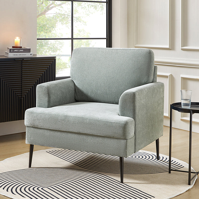 Geoffrey Modern Armchair with Detachable Back Cushion