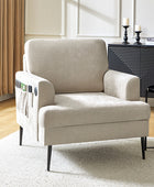 Geoffrey Modern Armchair with Detachable Back Cushion