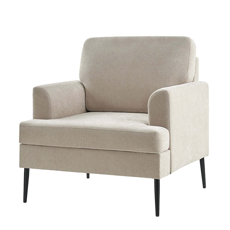 Geoffrey Modern Armchair with Detachable Back Cushion