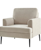 Geoffrey Modern Armchair with Detachable Back Cushion