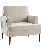 Geoffrey Modern Armchair with Detachable Back Cushion