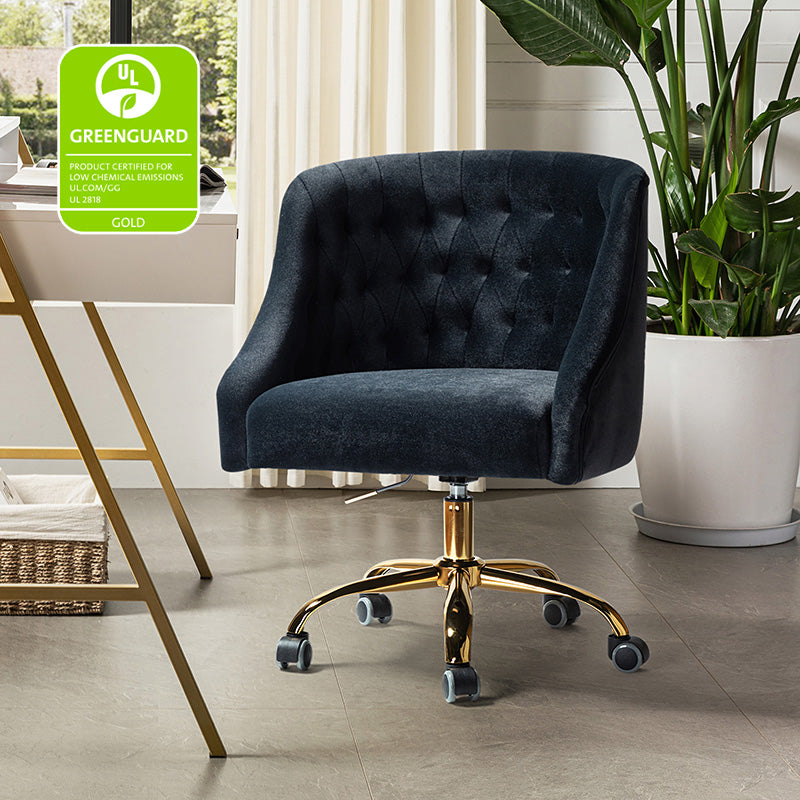 Penelope Velvet Tufted Office Chair