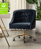 Penelope Velvet Tufted Office Chair