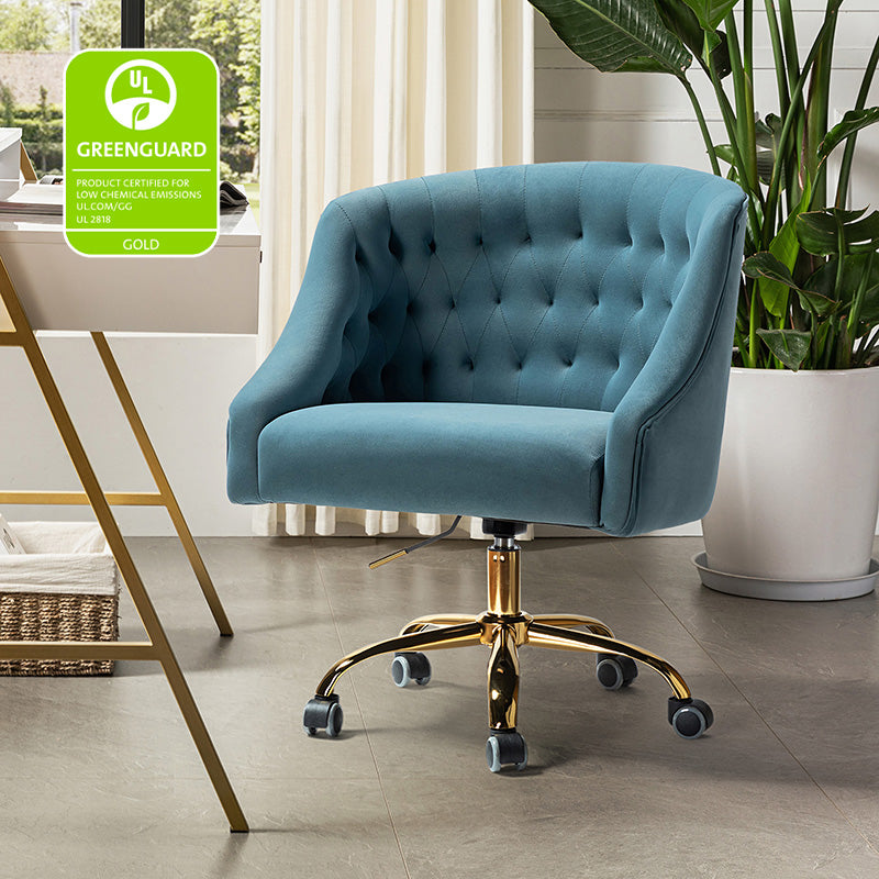 Penelope Velvet Tufted Office Chair