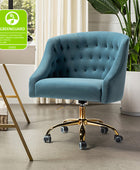 Penelope Velvet Tufted Office Chair