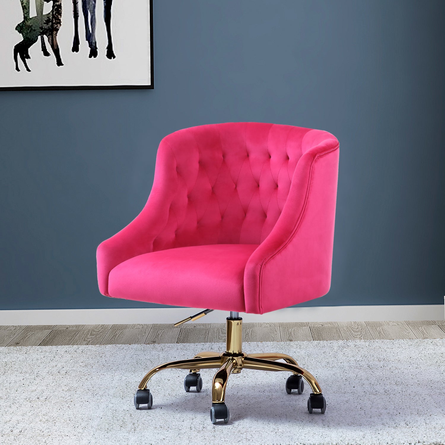 Penelope Velvet Tufted Office Chair