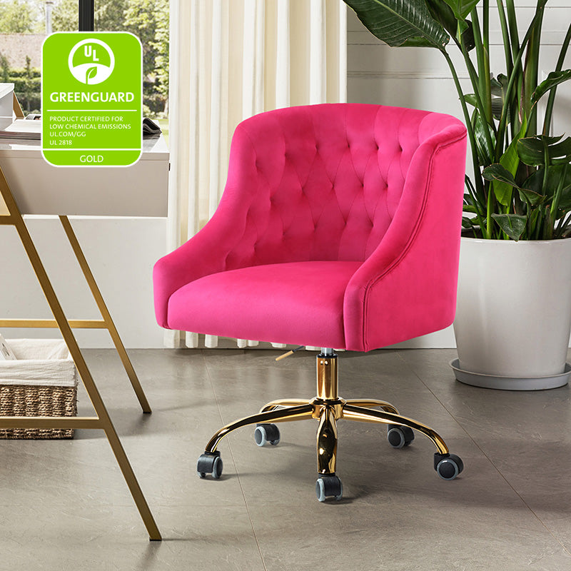 Penelope Velvet Tufted Office Chair