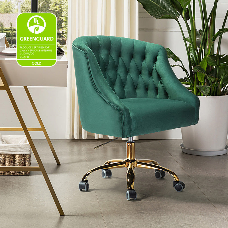 Penelope Velvet Tufted Office Chair