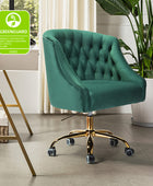 Penelope Velvet Tufted Office Chair