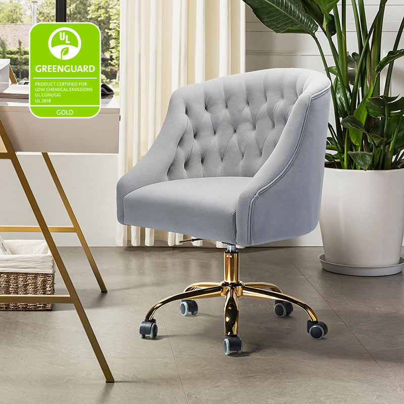 Penelope Velvet Tufted Office Chair