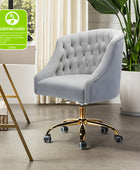 Penelope Velvet Tufted Office Chair