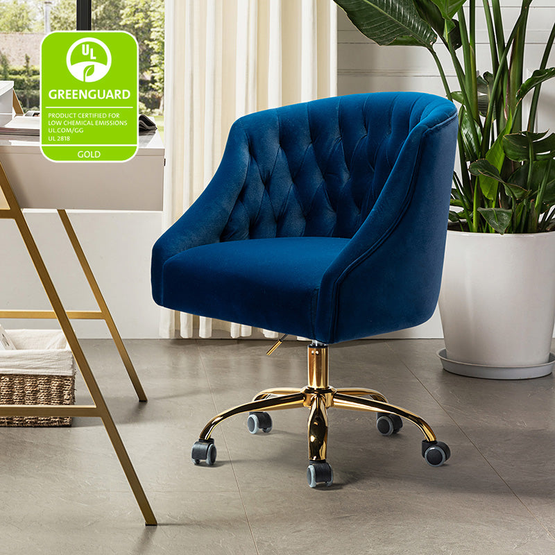 Penelope Velvet Tufted Office Chair