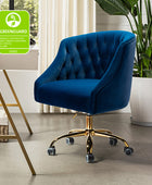 Penelope Velvet Tufted Office Chair