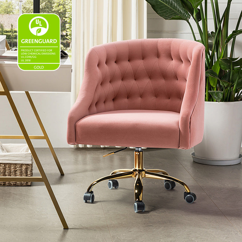 Penelope Velvet Tufted Office Chair