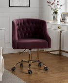 Penelope Velvet Tufted Office Chair