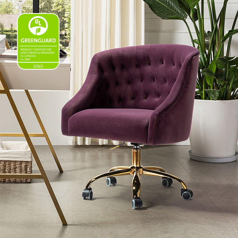 Penelope Velvet Tufted Office Chair