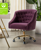 Penelope Velvet Tufted Office Chair