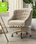 Penelope Velvet Tufted Office Chair