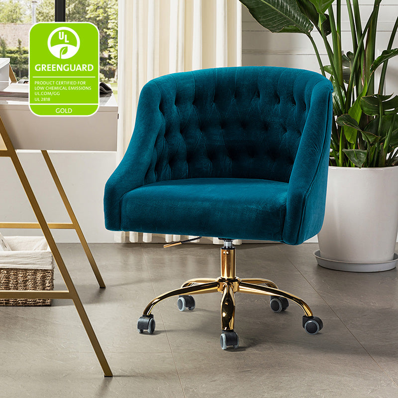 Penelope Velvet Tufted Office Chair