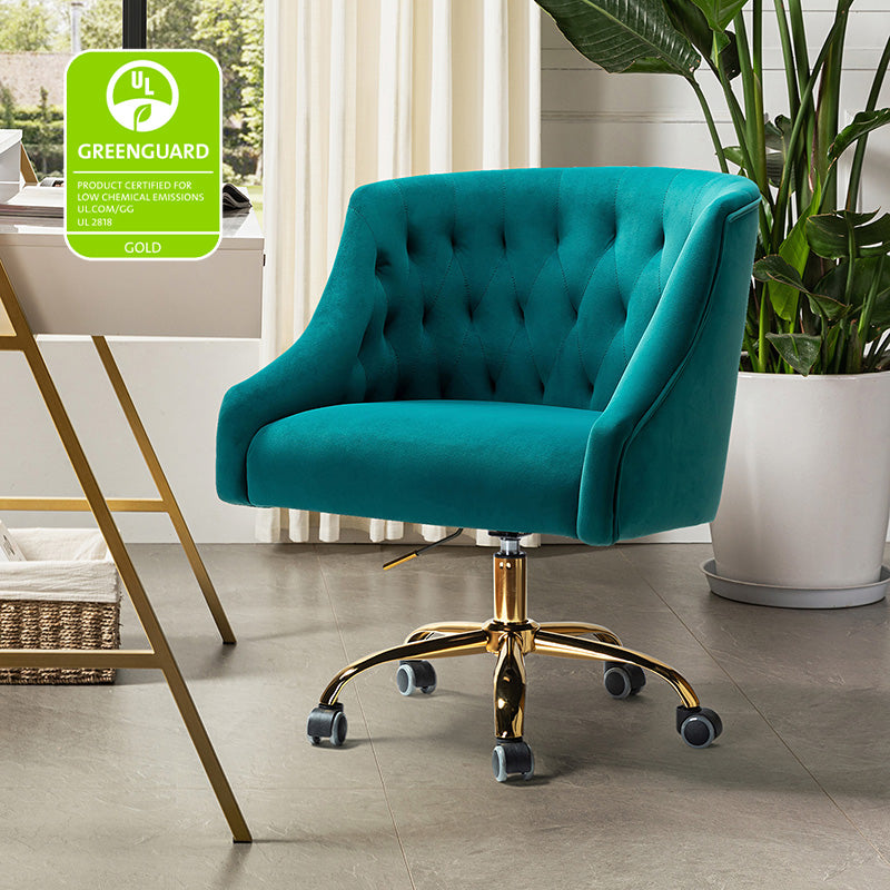 Penelope Velvet Tufted Office Chair