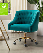 Penelope Velvet Tufted Office Chair