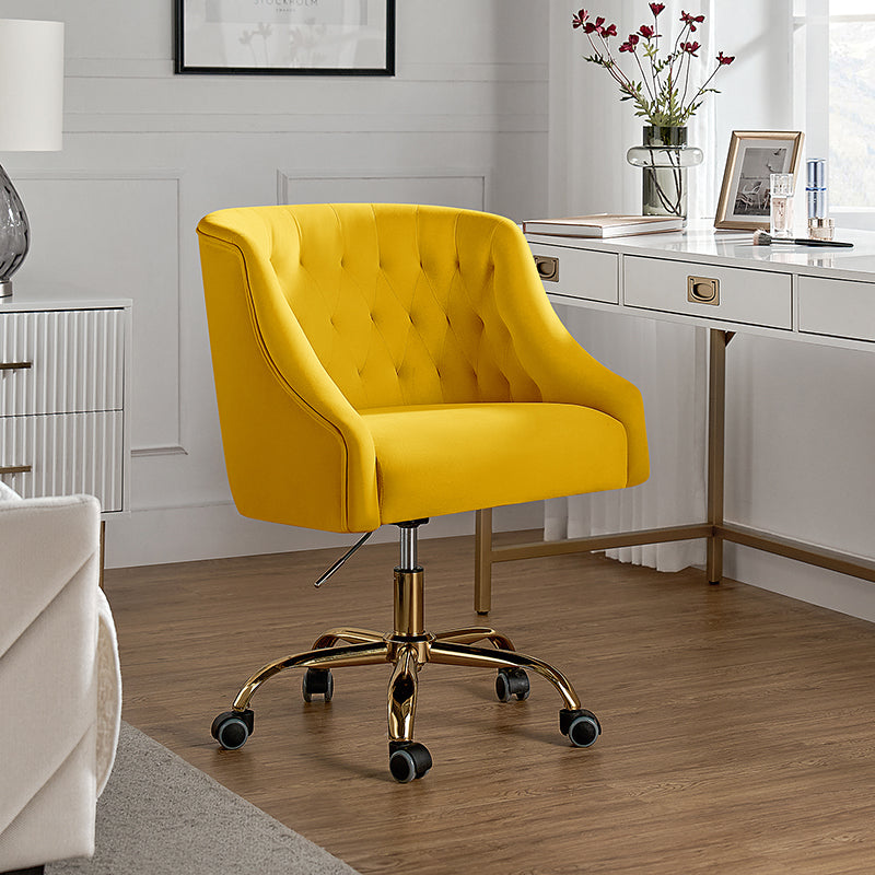 Penelope Velvet Tufted Office Chair