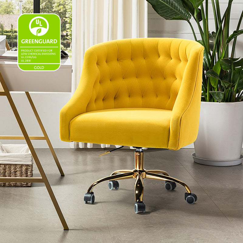 Penelope Velvet Tufted Office Chair