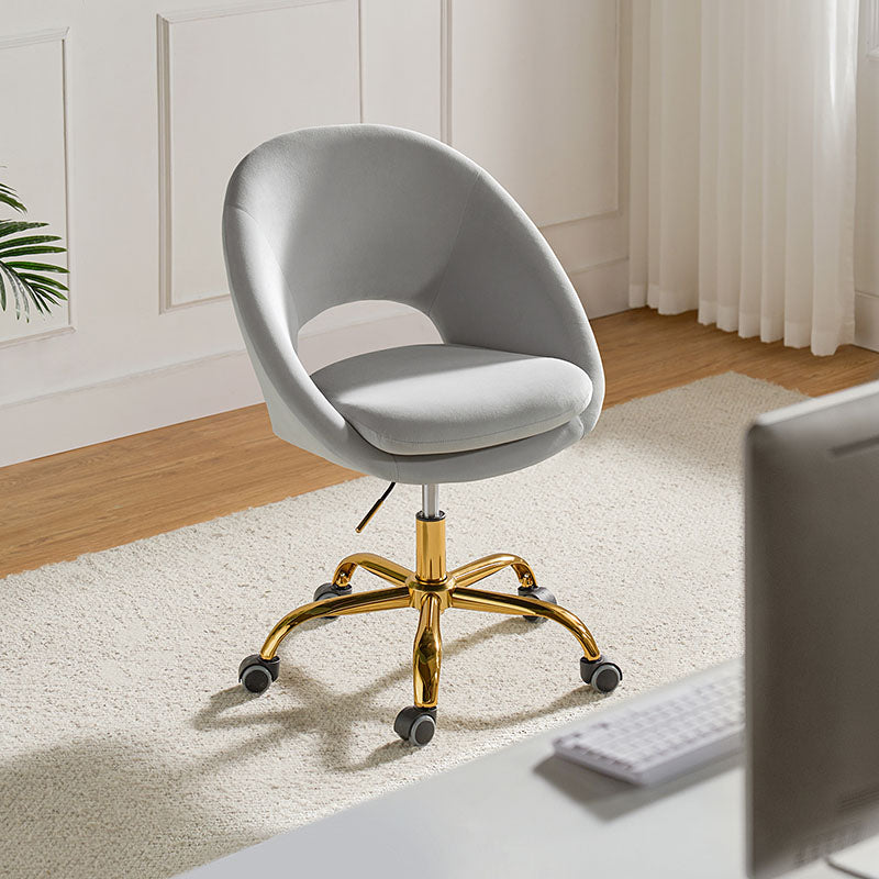 Ramona Velvet Upholstered Office Chair Hulala Home