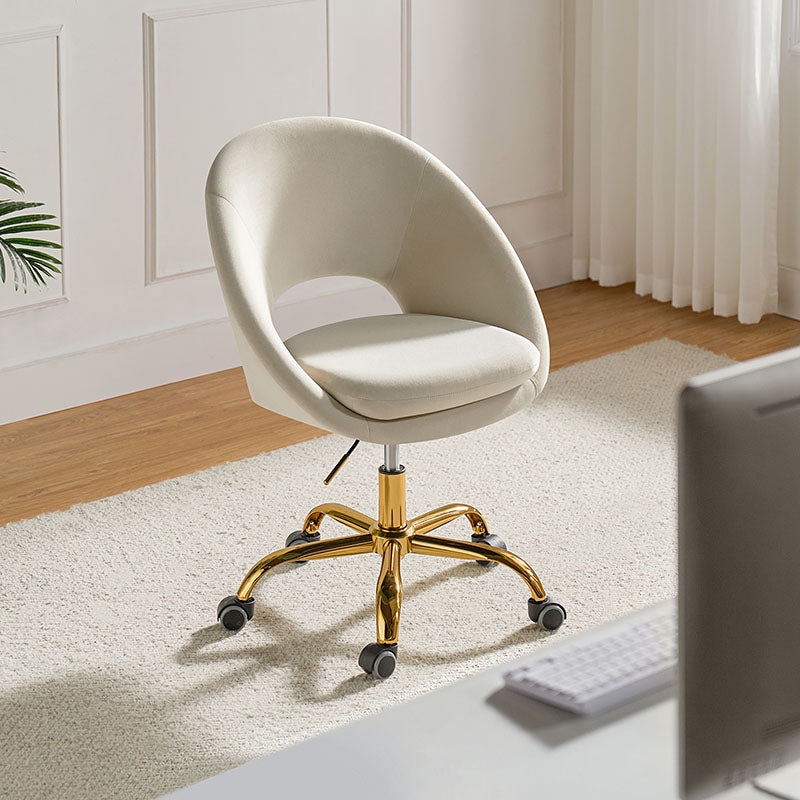 White upholstered office outlet chair