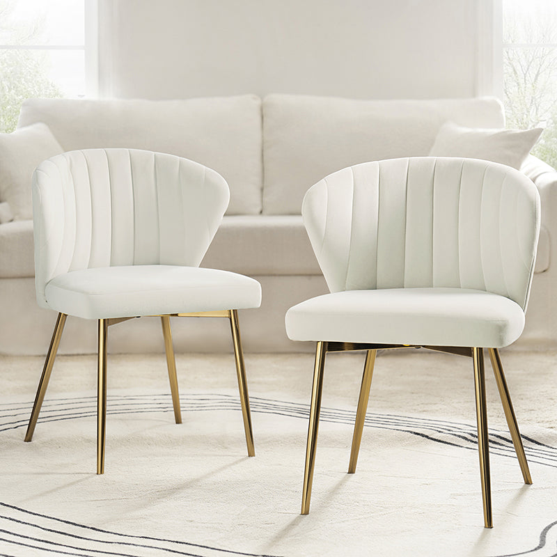 Velvet discount chair cream