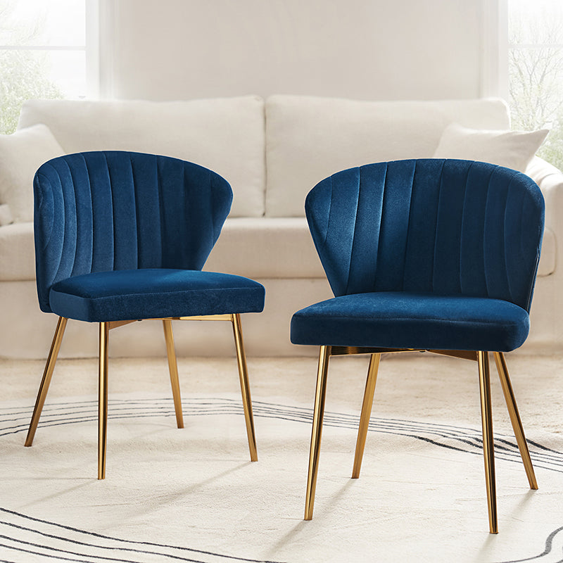 Navy cheap velour chair