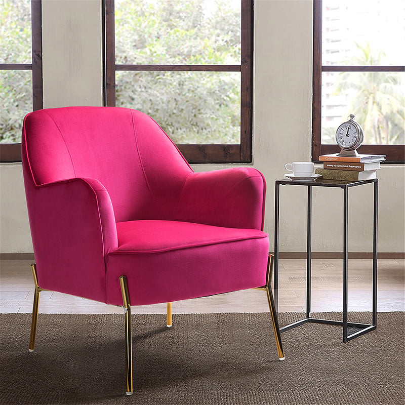 Hot pink discount velvet accent chair