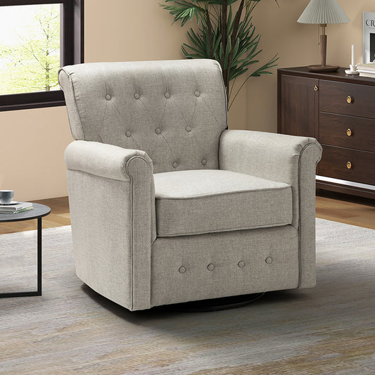 Gwendolyn Upholstered Swivel Armchair