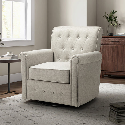 Gwendolyn Upholstered Swivel Armchair