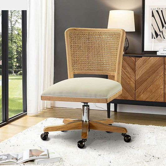 Blanca Cane Task Vanity Table Chair