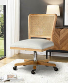 Blanca Cane Task Vanity Table Chair