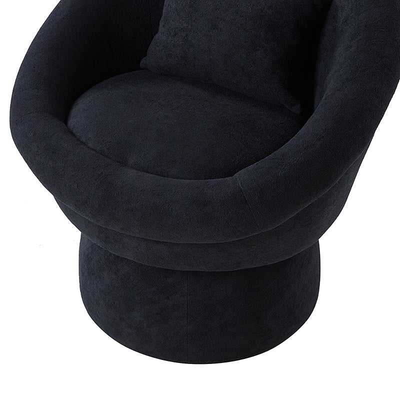 Meg Modern Lamb Wool Swivel Barrel Chair