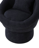 Meg Modern Lamb Wool Swivel Barrel Chair