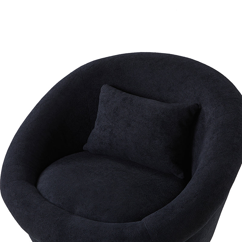 Meg Modern Lamb Wool Swivel Barrel Chair