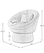 Meg Modern Lamb Wool Swivel Barrel Chair