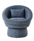 Meg Modern Lamb Wool Swivel Barrel Chair