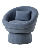 Meg Modern Lamb Wool Swivel Barrel Chair