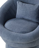 Meg Modern Lamb Wool Swivel Barrel Chair