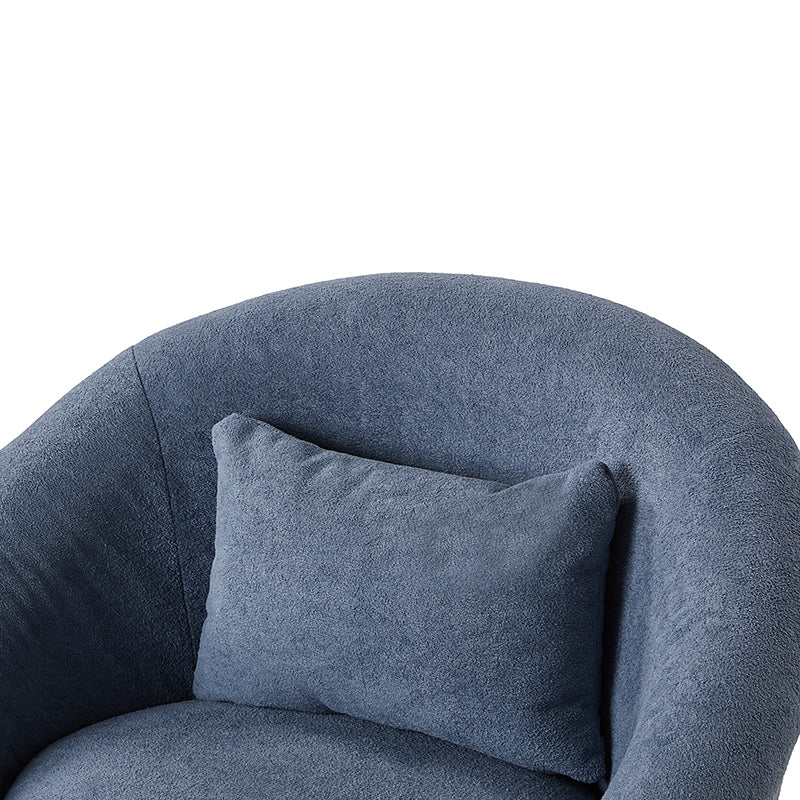 Meg Modern Lamb Wool Swivel Barrel Chair