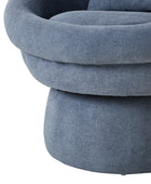 Meg Modern Lamb Wool Swivel Barrel Chair