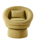 Meg Modern Lamb Wool Swivel Barrel Chair