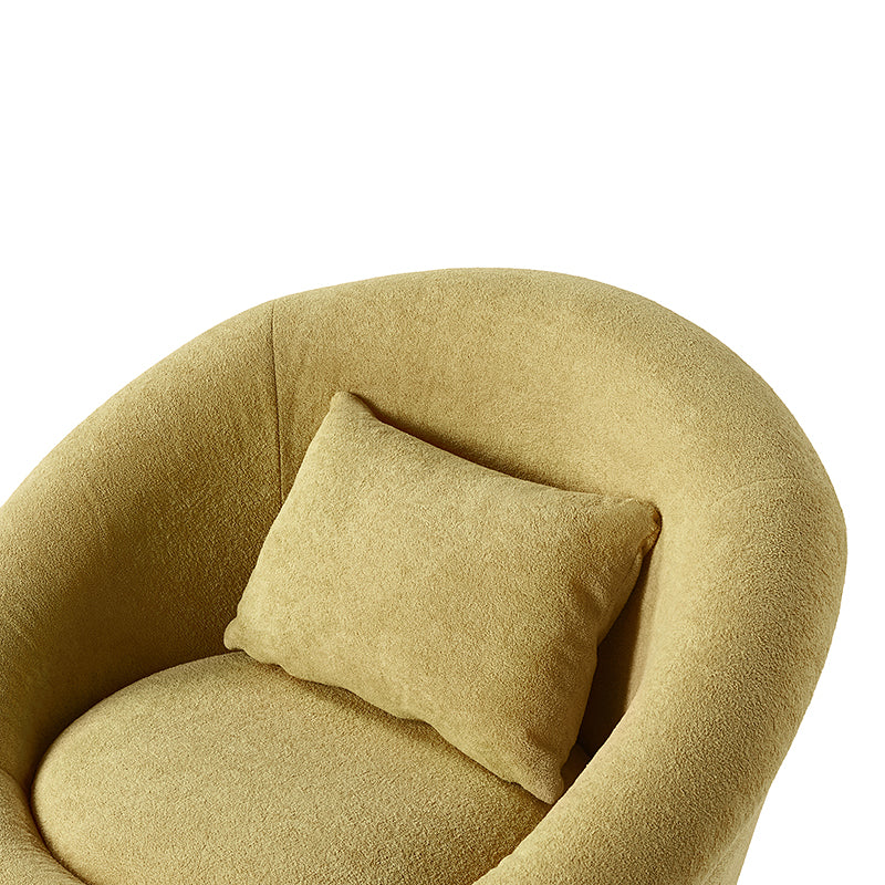 Meg Modern Lamb Wool Swivel Barrel Chair