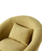 Meg Modern Lamb Wool Swivel Barrel Chair